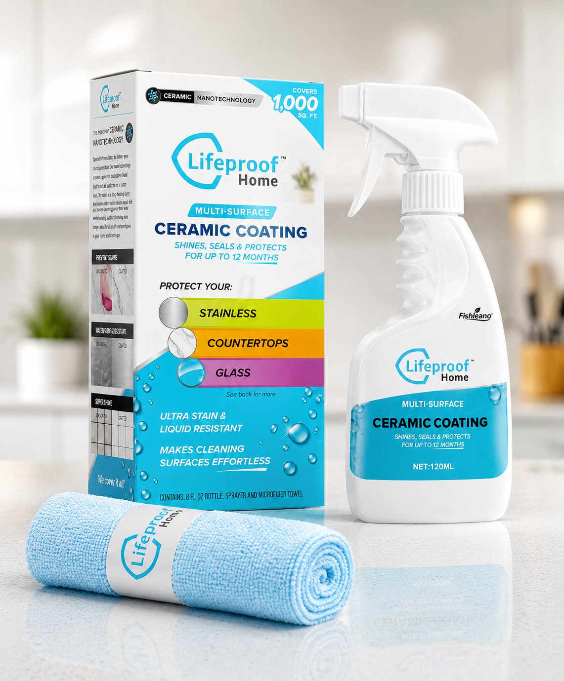 Lifeproof Ceramic Surface Spray for Shine, Protection, and Easy Cleaning