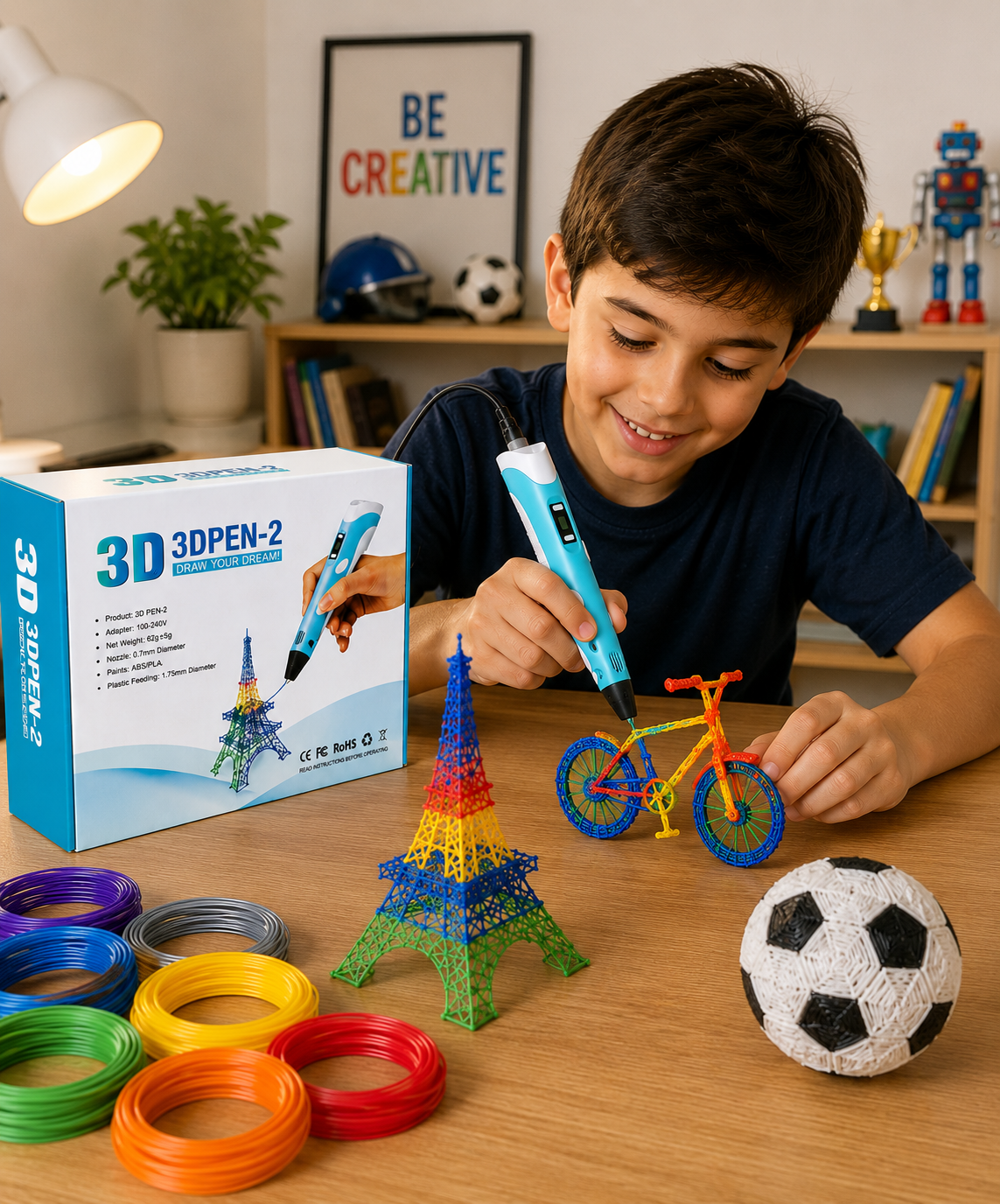 3D Printing Pen Starter Set with LCD Display