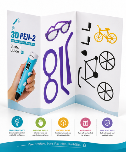 3D Printing Pen Starter Set with LCD Display